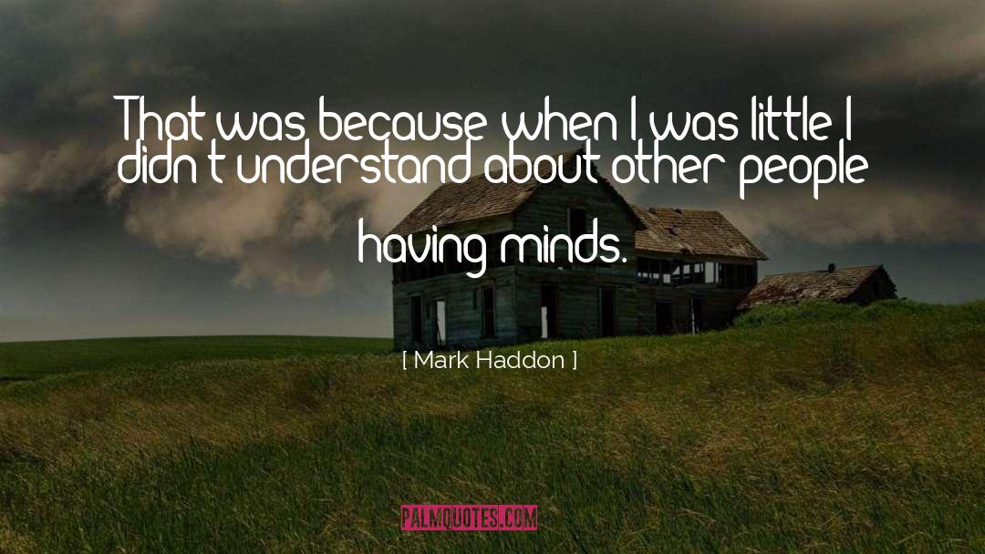 Mark Haddon Quotes: That was because when I