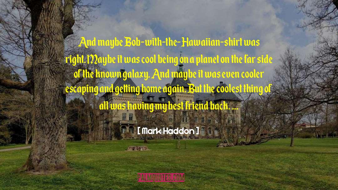 Mark Haddon Quotes: And maybe Bob-with-the-Hawaiian-shirt was right.