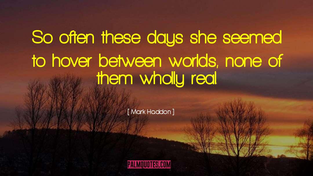 Mark Haddon Quotes: So often these days she