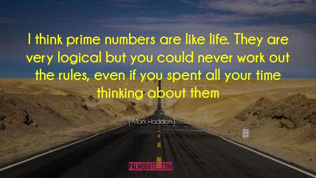 Mark Haddon Quotes: I think prime numbers are