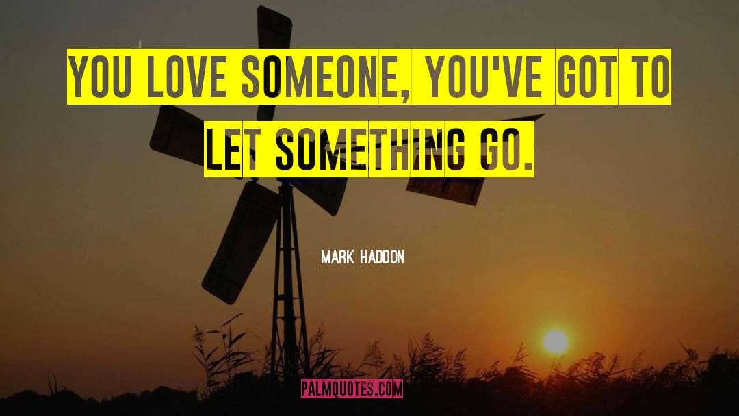 Mark Haddon Quotes: You love someone, you've got