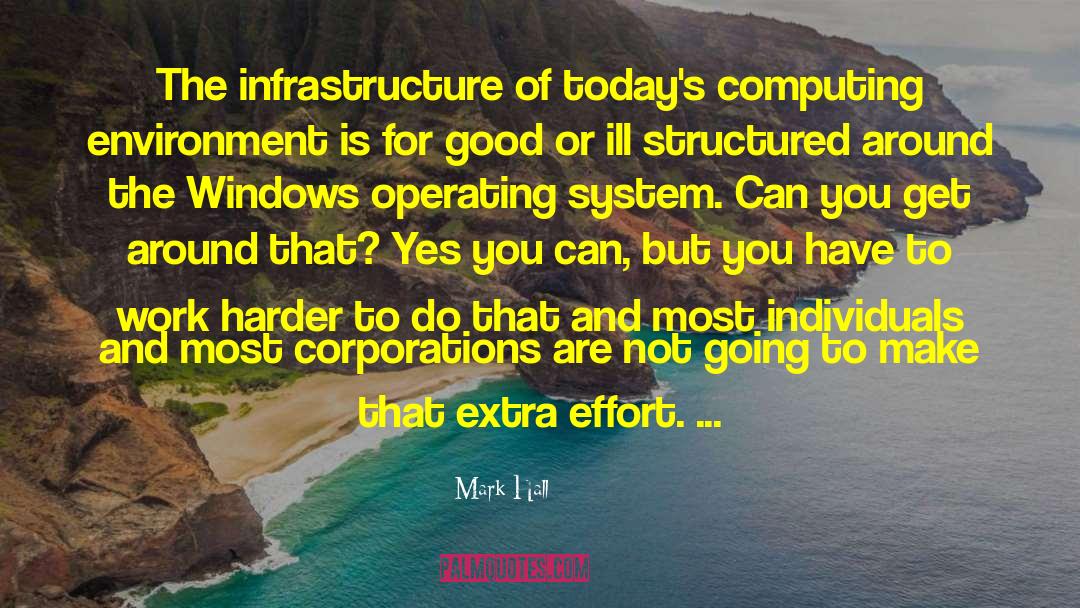 Mark Hall Quotes: The infrastructure of today's computing