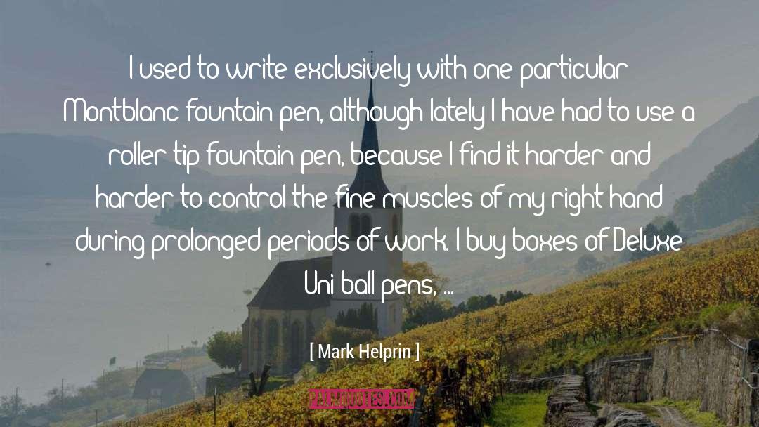 Mark Helprin Quotes: I used to write exclusively