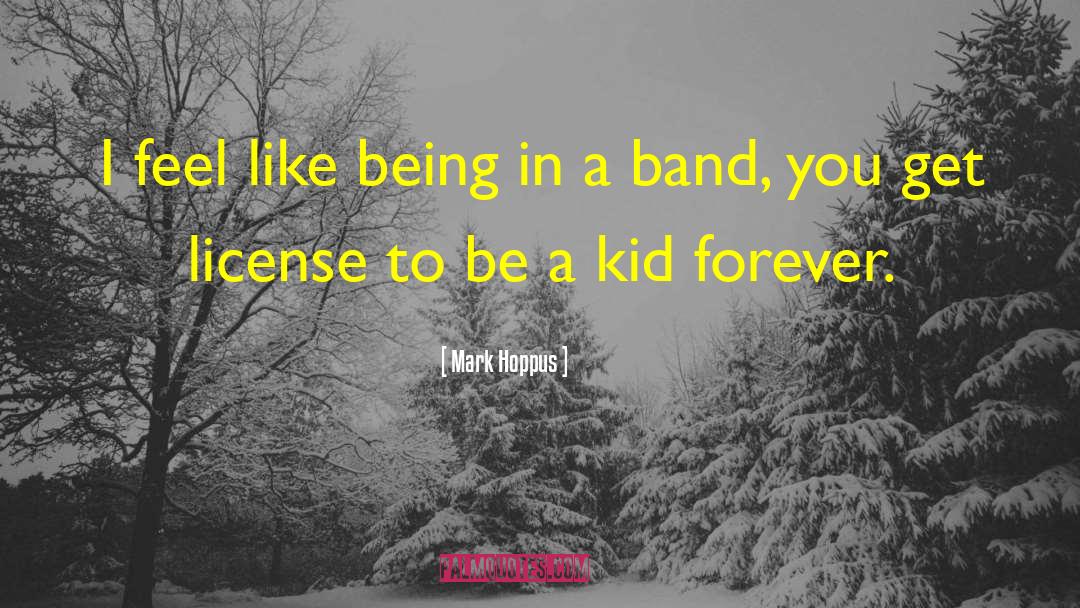 Mark Hoppus Quotes: I feel like being in