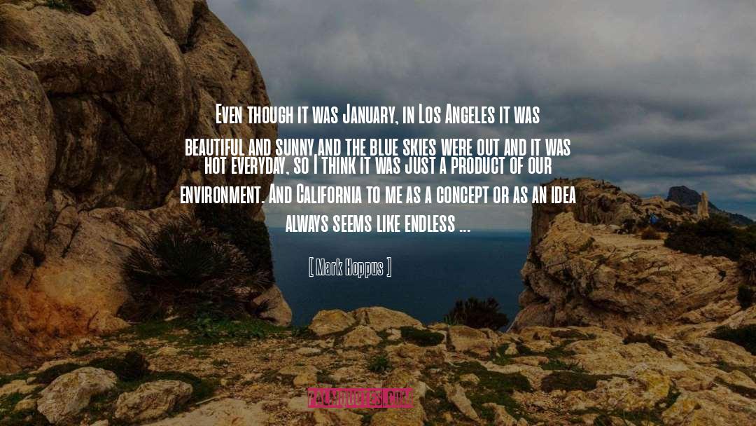 Mark Hoppus Quotes: Even though it was January,