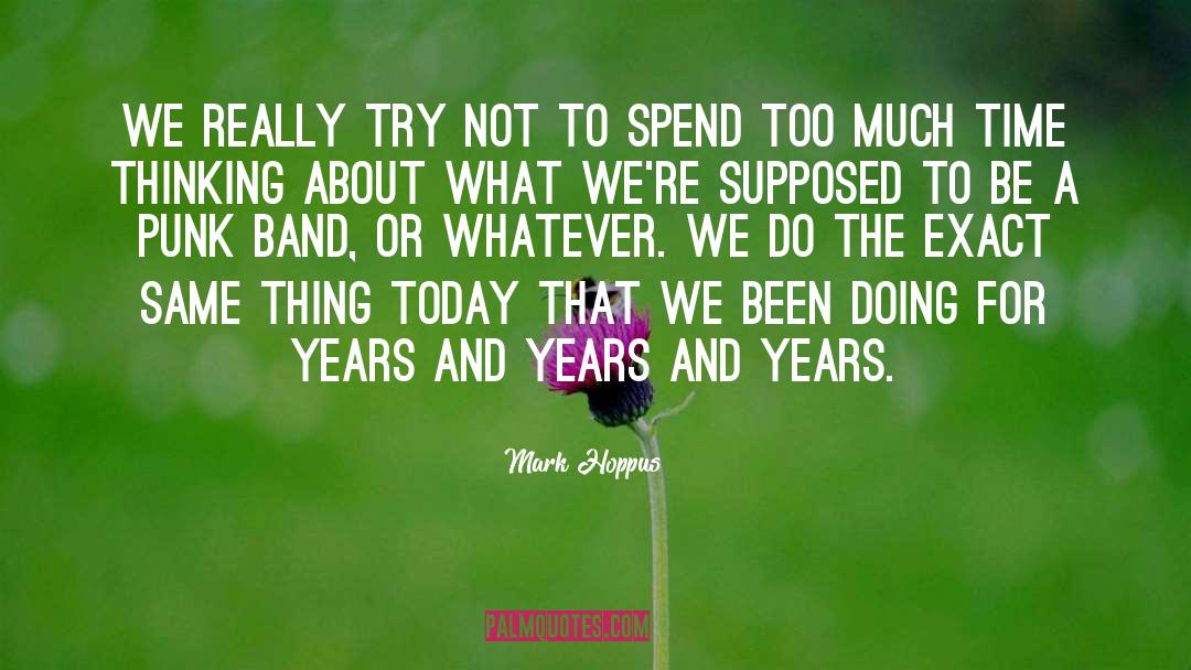 Mark Hoppus Quotes: We really try not to