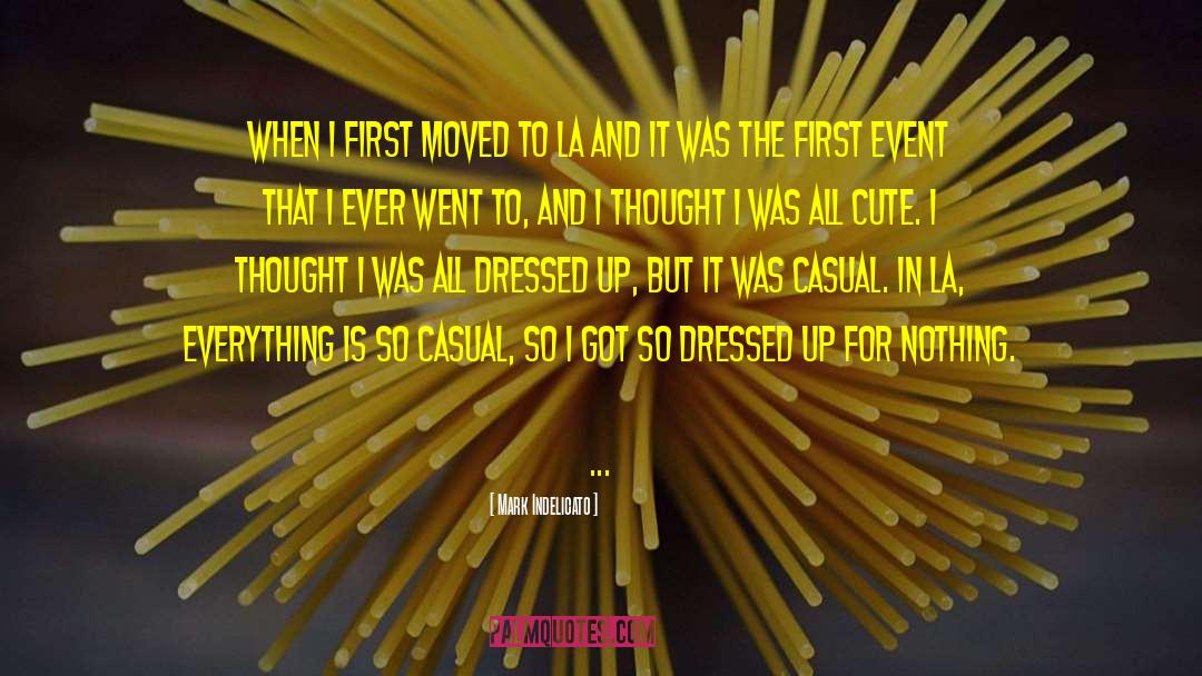 Mark Indelicato Quotes: When I first moved to