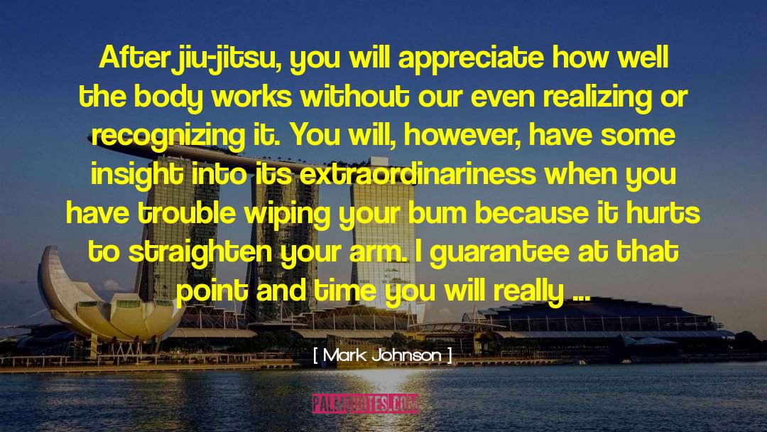 Mark Johnson Quotes: After jiu-jitsu, you will appreciate