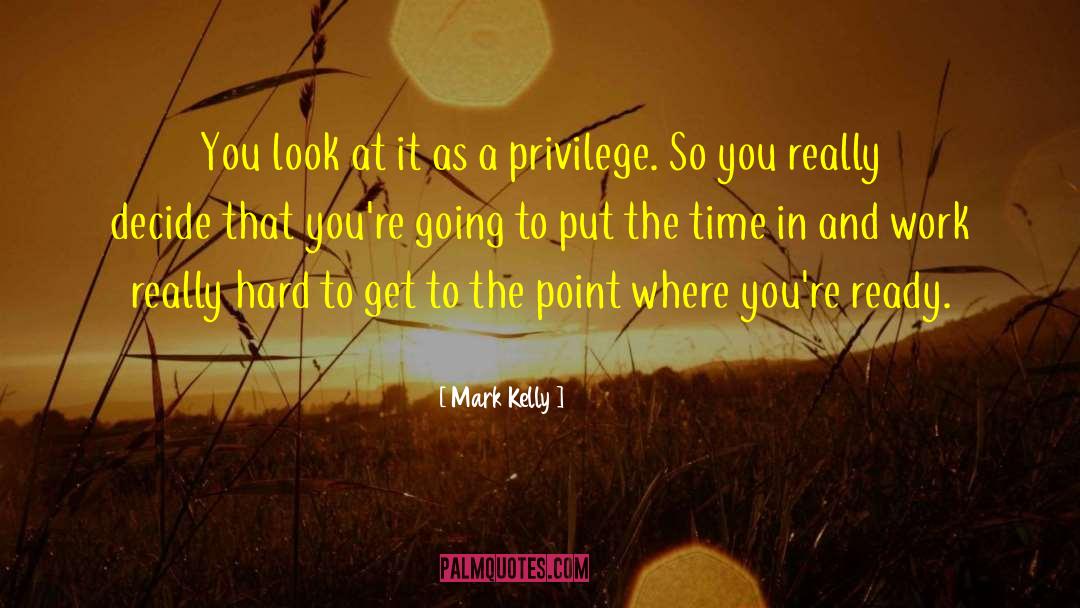 Mark Kelly Quotes: You look at it as