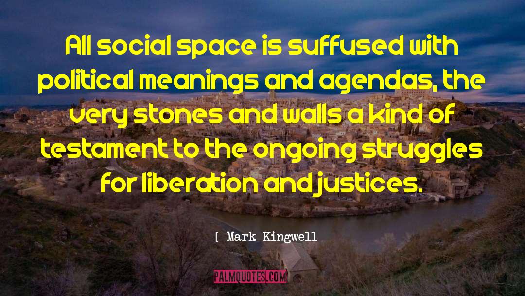 Mark Kingwell Quotes: All social space is suffused