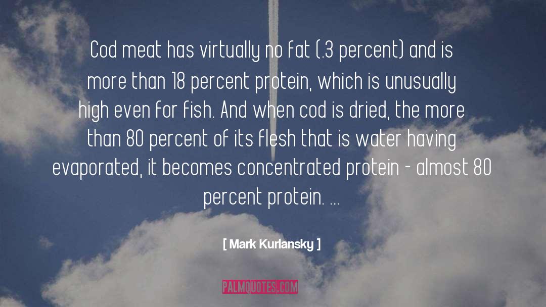 Mark Kurlansky Quotes: Cod meat has virtually no
