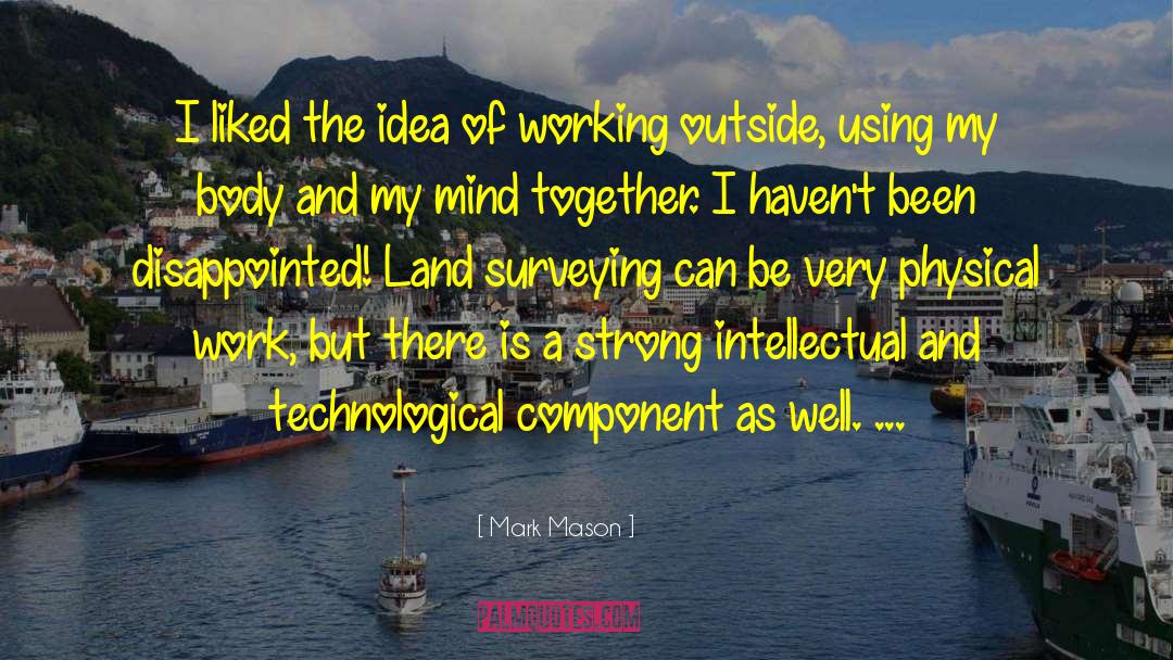 Mark Mason Quotes: I liked the idea of