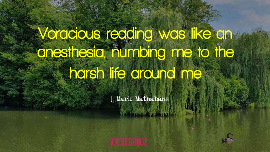 Mark Mathabane Quotes: Voracious reading was like an