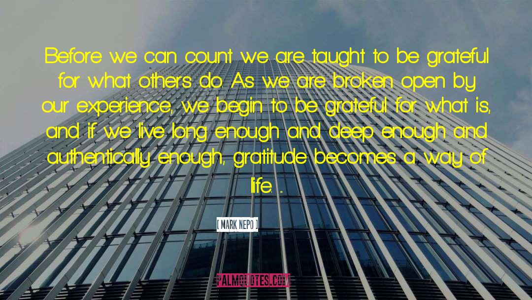 Mark Nepo Quotes: Before we can count we