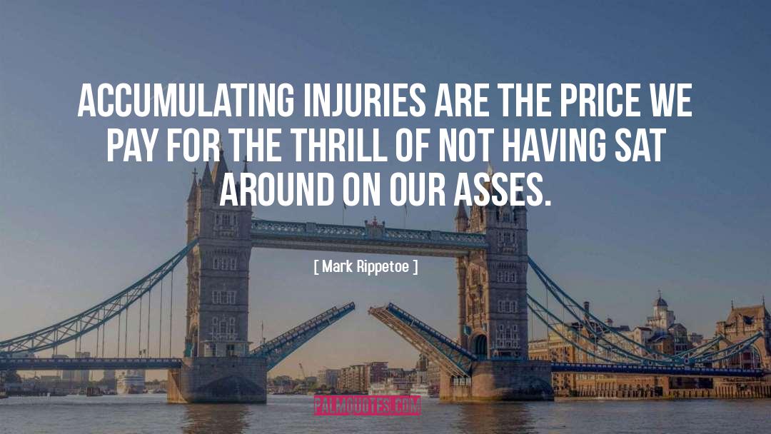 Mark Rippetoe Quotes: Accumulating injuries are the price