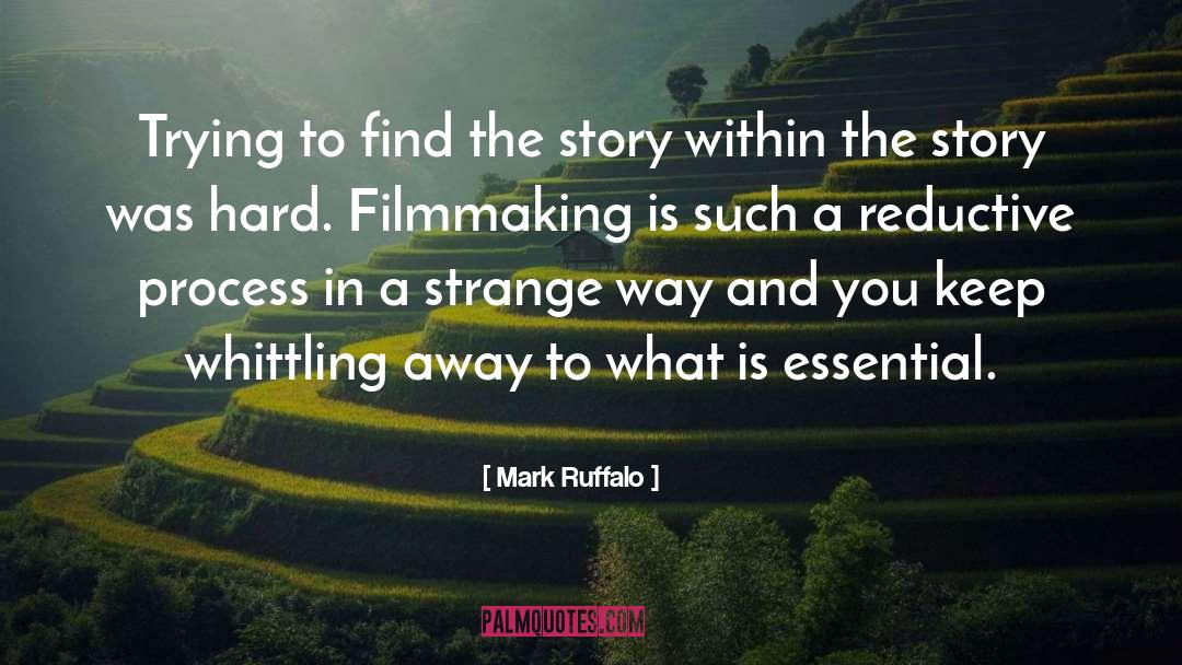 Mark Ruffalo Quotes: Trying to find the story