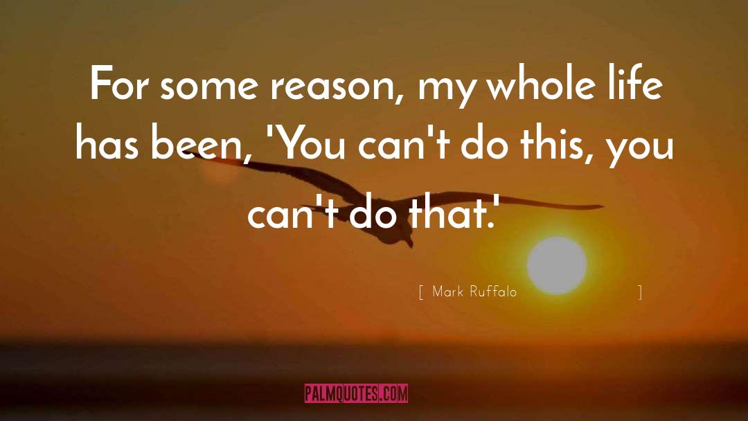 Mark Ruffalo Quotes: For some reason, my whole