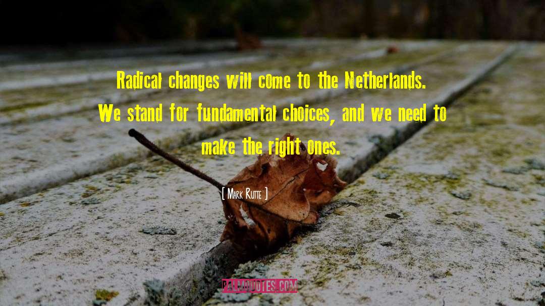 Mark Rutte Quotes: Radical changes will come to