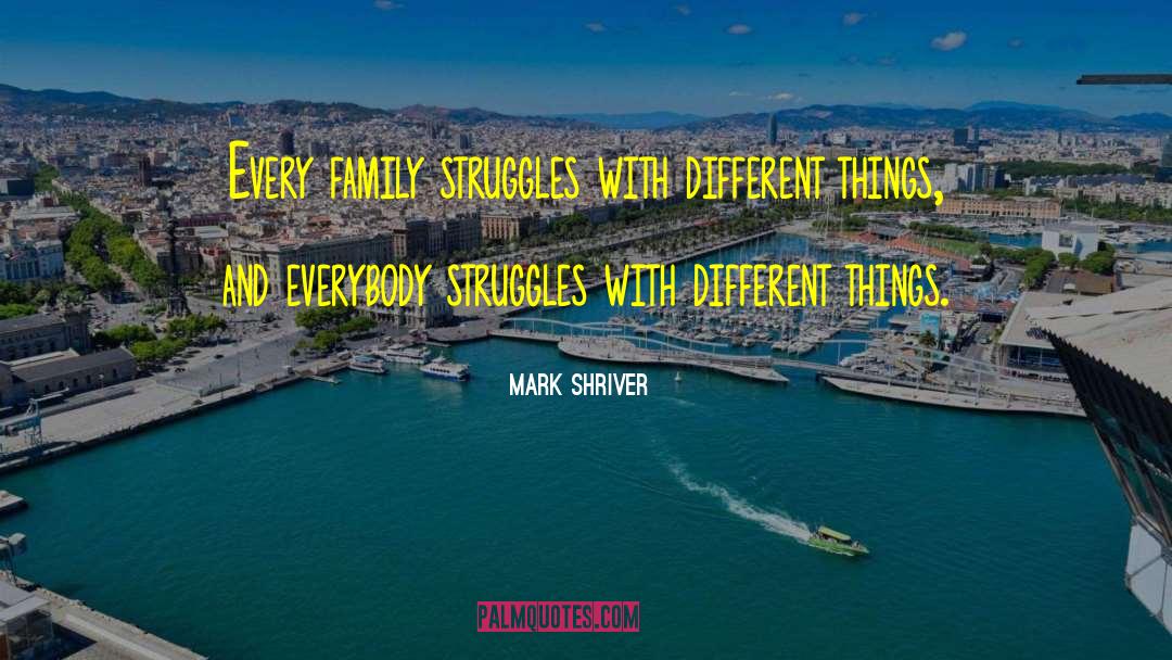 Mark Shriver Quotes: Every family struggles with different