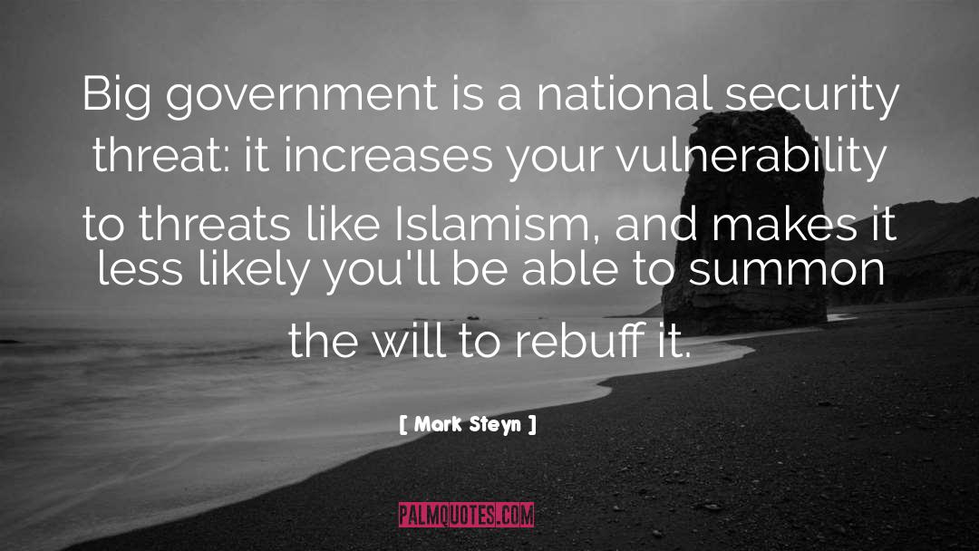 Mark Steyn Quotes: Big government is a national