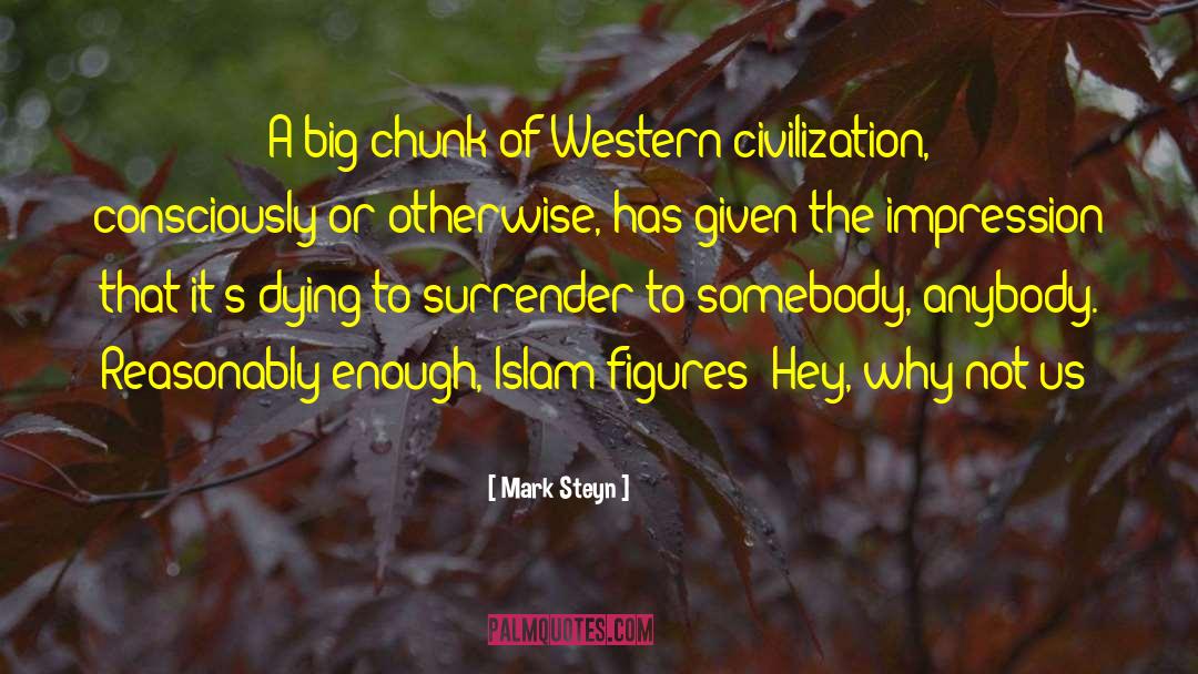 Mark Steyn Quotes: A big chunk of Western