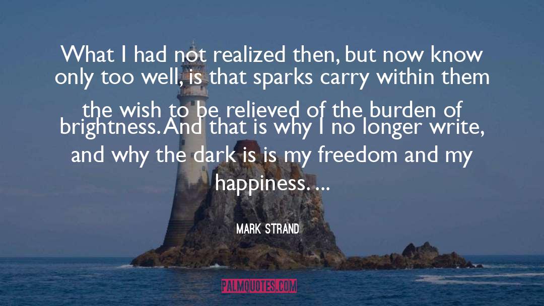 Mark Strand Quotes: What I had not realized