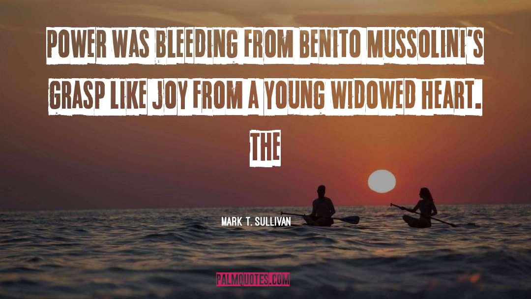 Mark T. Sullivan Quotes: power was bleeding from Benito