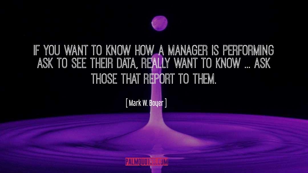 Mark W. Boyer Quotes: If you want to know