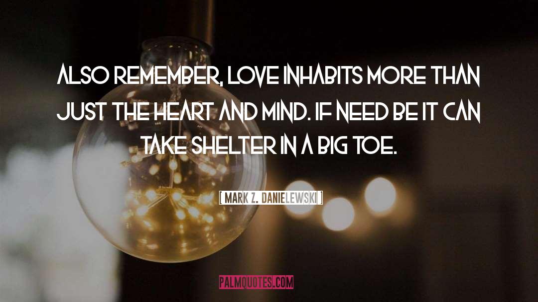 Mark Z. Danielewski Quotes: Also remember, love inhabits more