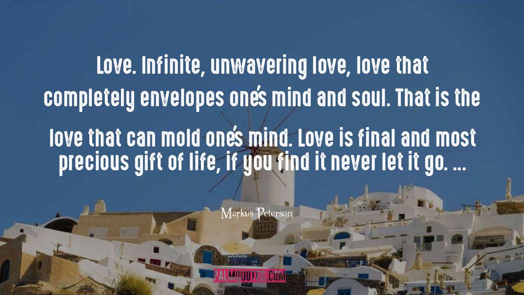 Markus Peterson Quotes: Love. Infinite, unwavering love, love