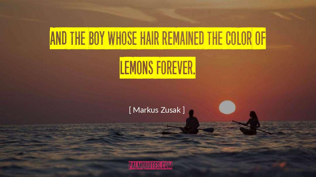 Markus Zusak Quotes: And the boy whose hair