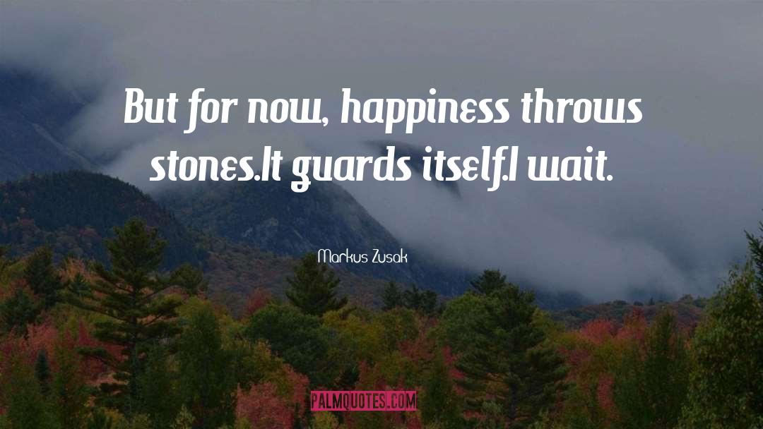 Markus Zusak Quotes: But for now, happiness throws