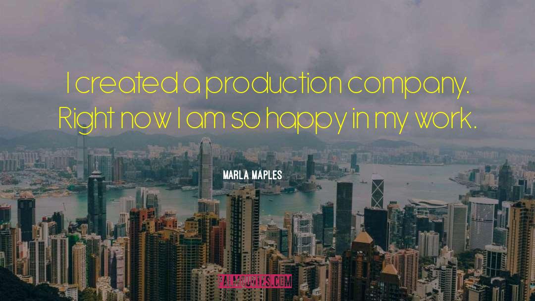 Marla Maples Quotes: I created a production company.