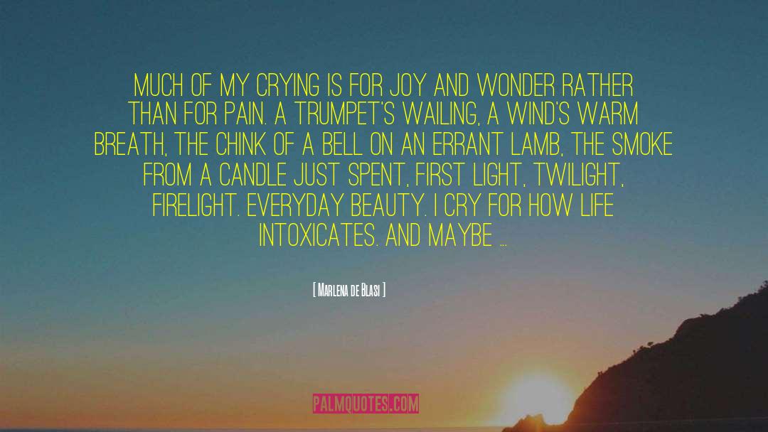 Marlena De Blasi Quotes: Much of my crying is