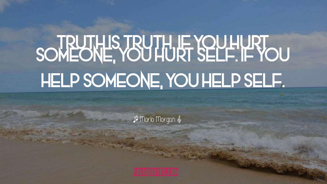 Marlo Morgan Quotes: Truth is truth. If you