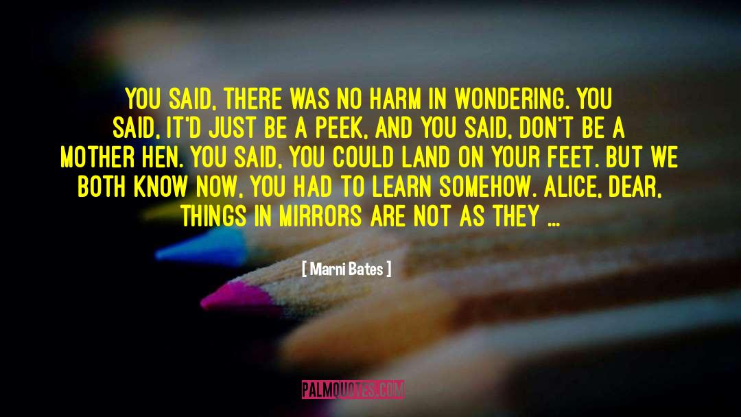 Marni Bates Quotes: You said, there was no