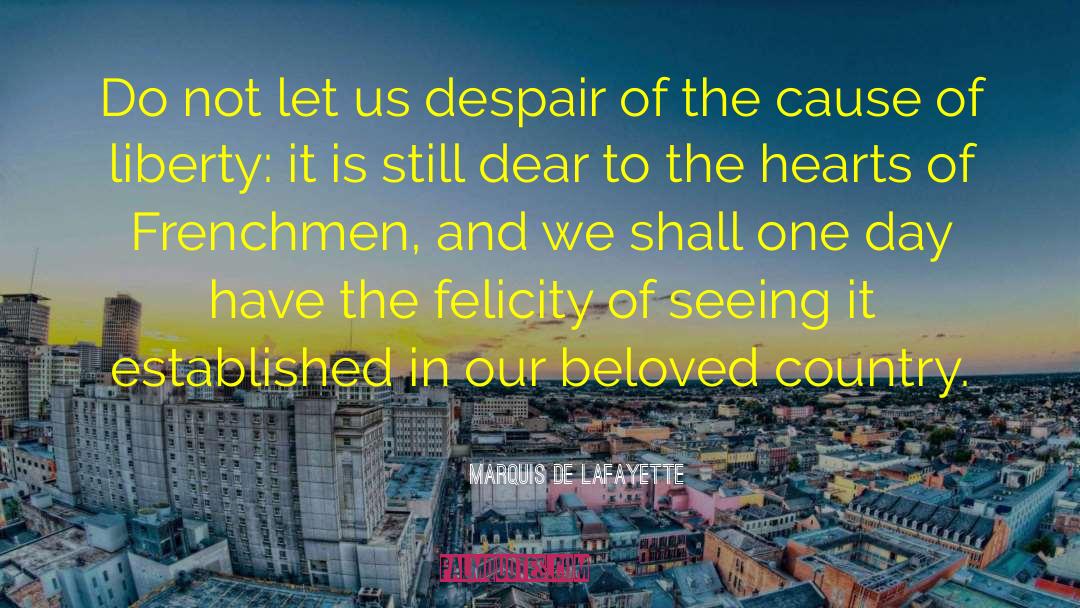 Marquis De Lafayette Quotes: Do not let us despair