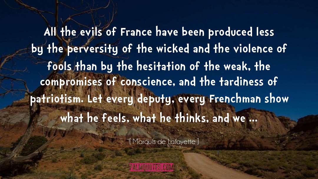 Marquis De Lafayette Quotes: All the evils of France