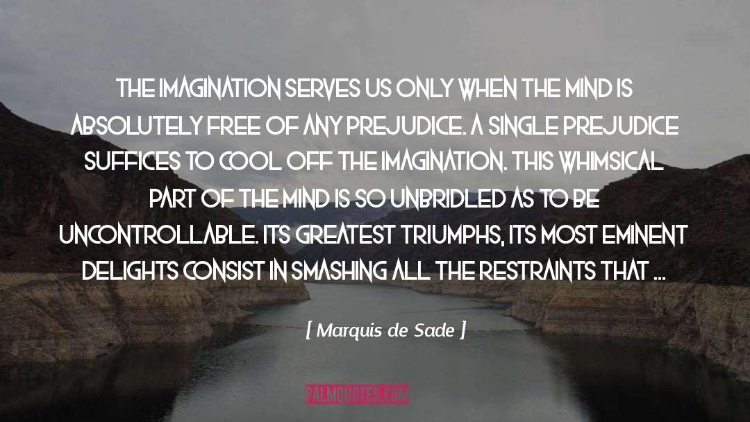 Marquis De Sade Quotes: The imagination serves us only