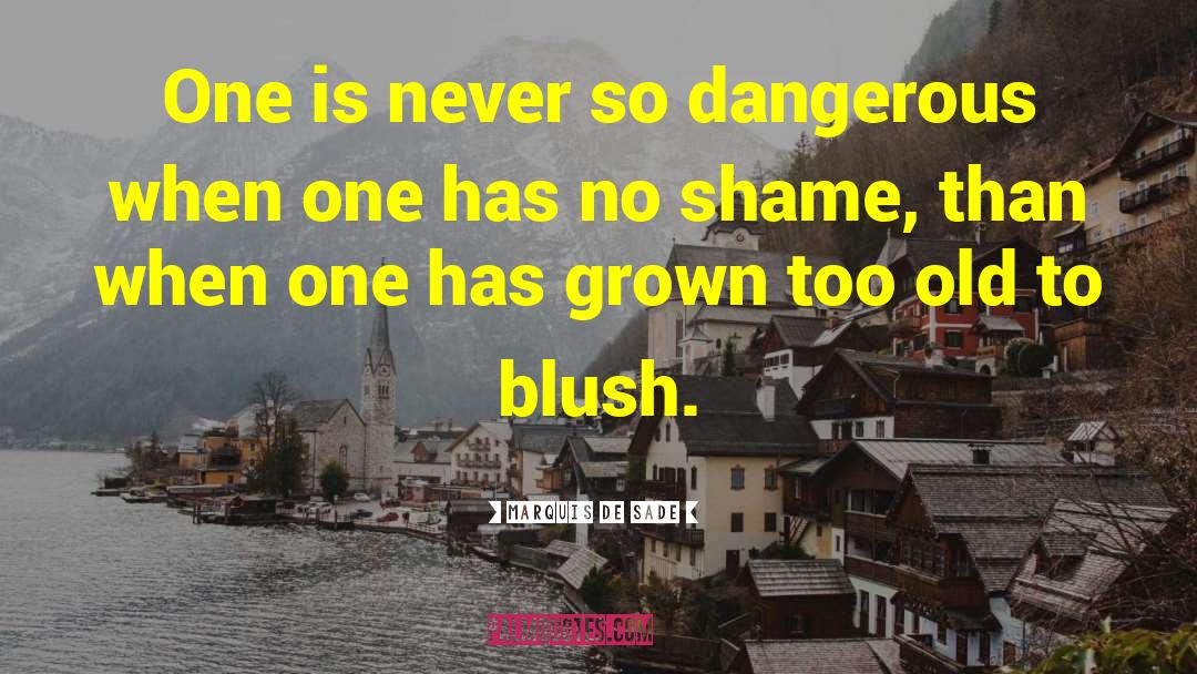 Marquis De Sade Quotes: One is never so dangerous