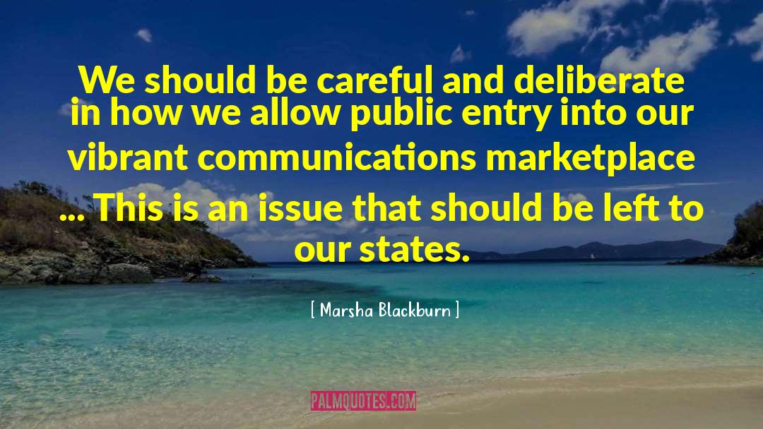 Marsha Blackburn Quotes: We should be careful and
