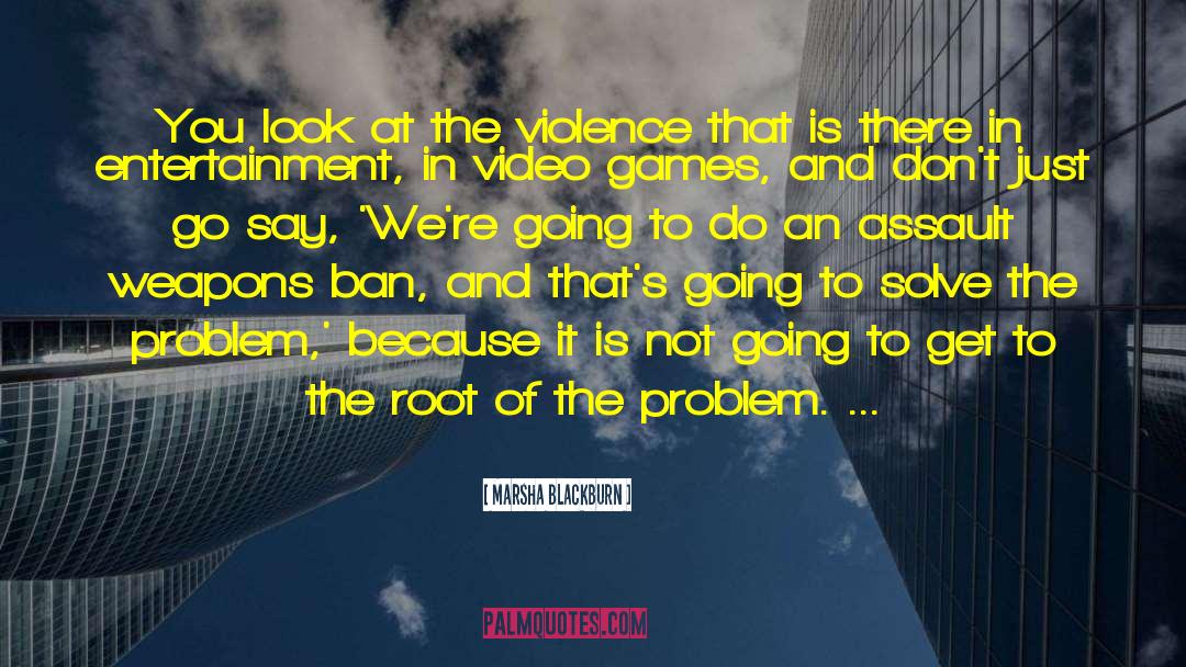Marsha Blackburn Quotes: You look at the violence