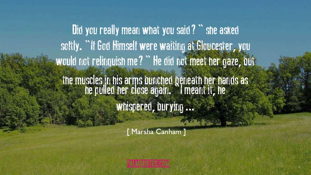 Marsha Canham Quotes: Did you really mean what