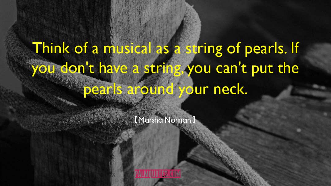 Marsha Norman Quotes: Think of a musical as