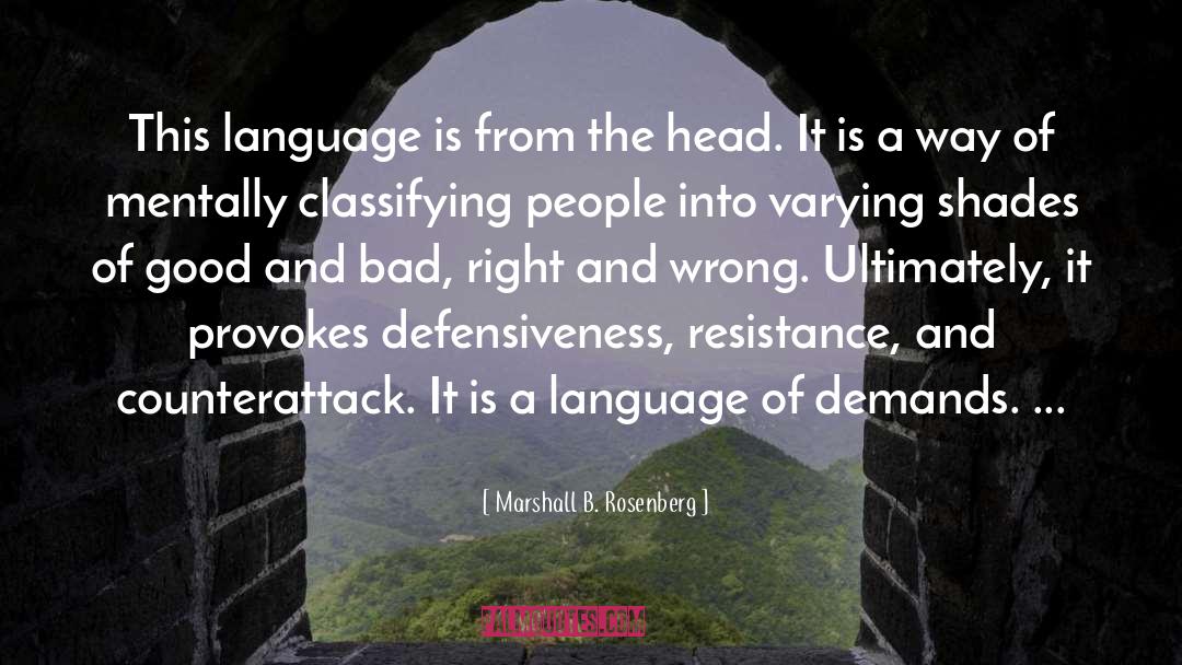 Marshall B. Rosenberg Quotes: This language is from the