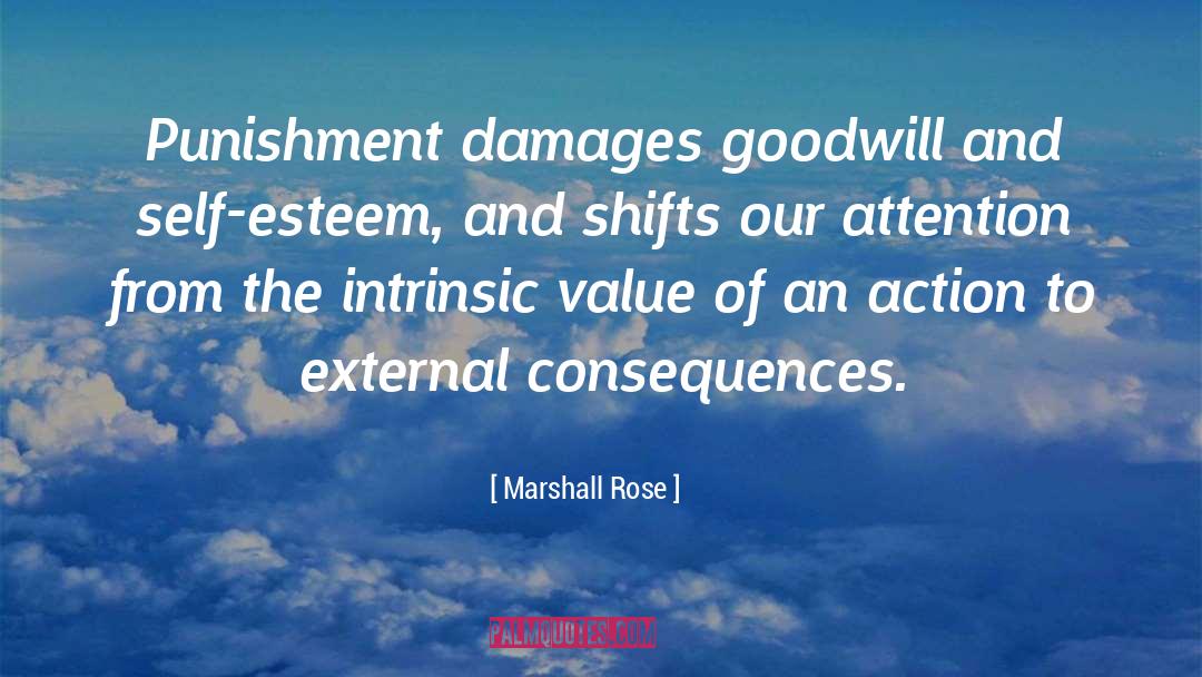 Marshall Rose Quotes: Punishment damages goodwill and self-esteem,