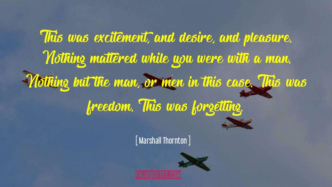 Marshall Thornton Quotes: This was excitement, and desire,