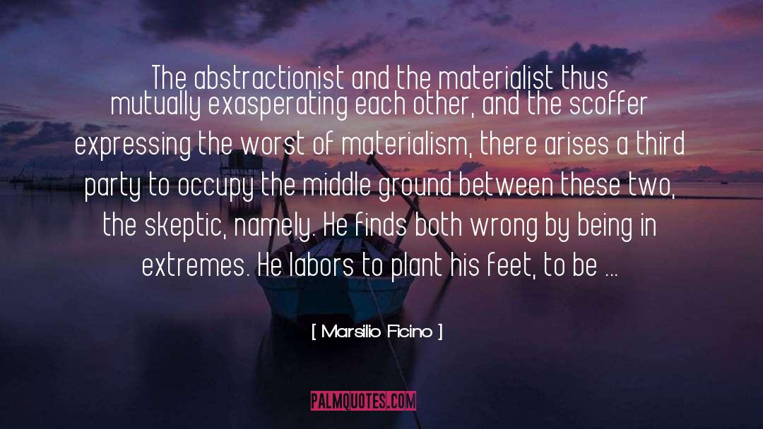 Marsilio Ficino Quotes: The abstractionist and the materialist