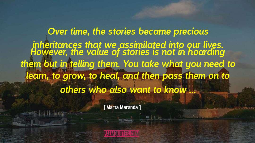 Marta Maranda Quotes: Over time, the stories became