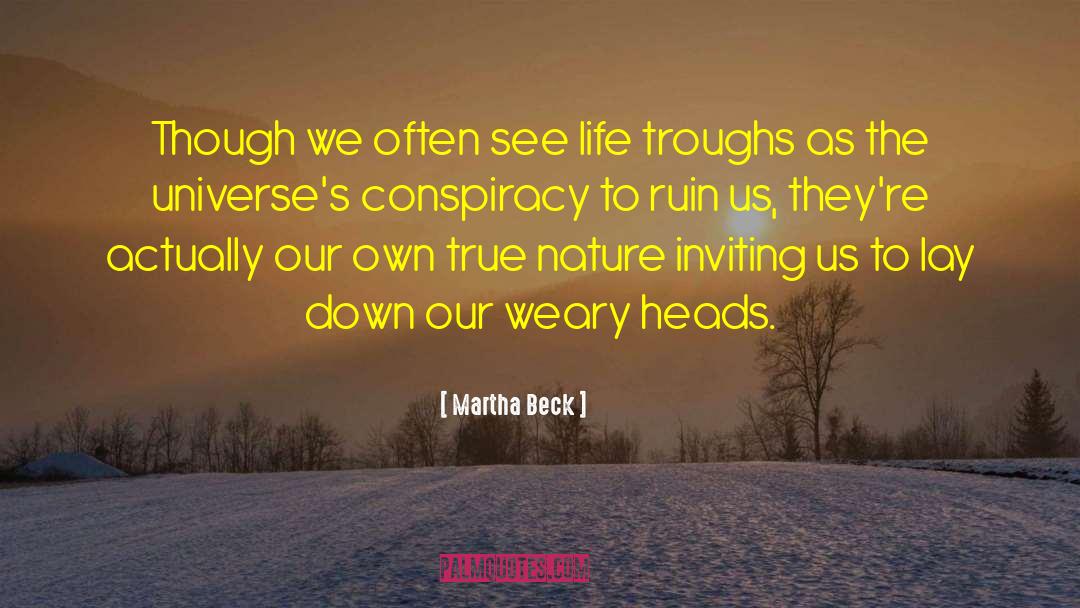 Martha Beck Quotes: Though we often see life
